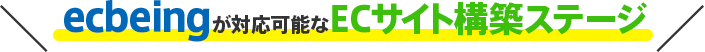 ecbeingが対応可能なECサイト構築ステージ